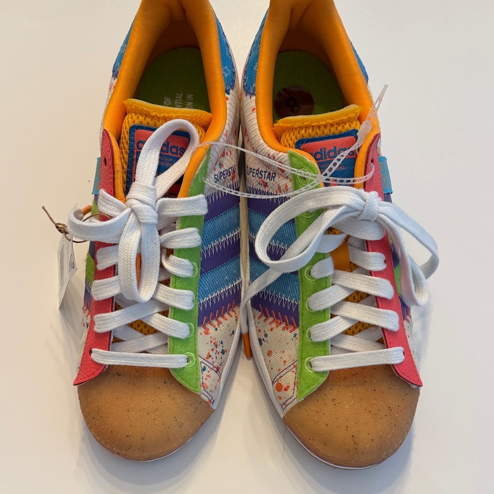 Adidas Women’s Colorful Superstar Sneakers Rare! Size 8 NWT